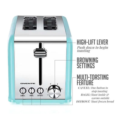 Compact Toaster with 6hade Browning Selector