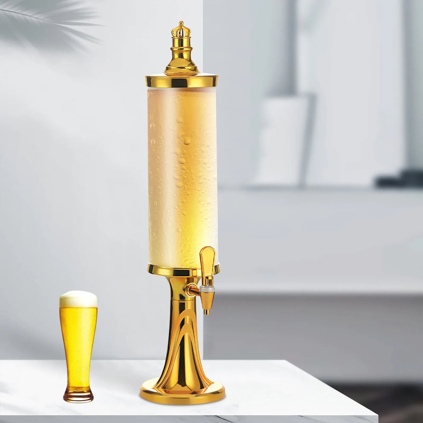 3L Beverage Tower Dispenser, LED Lights