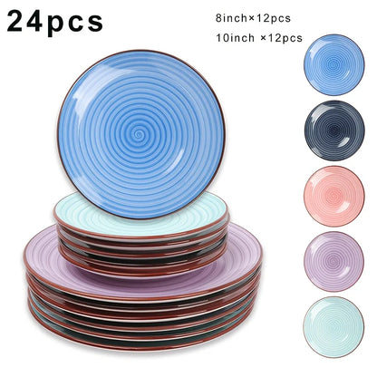 Ceramic Dinnerware, Stoneware Set for 6