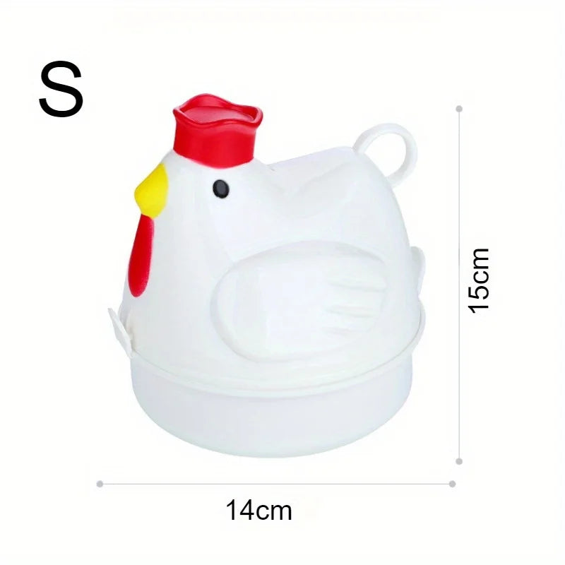 4 Eggs Chicken Shaped Steamer, Microwave Cooker