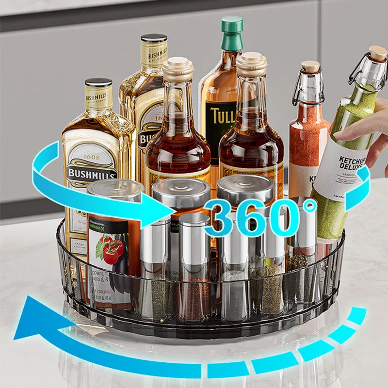 Rotating Spice Rack, Pantry Cabinet Turntable w/Base