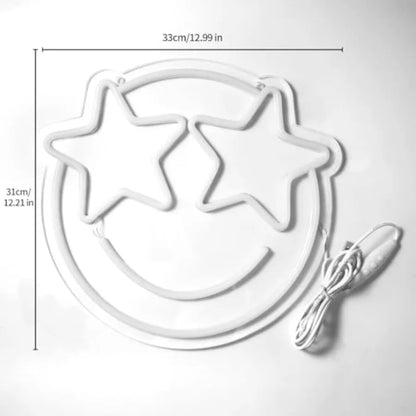 Led Lights Wall Decor: 12.2 * 11.41 in Dimmable y Neon Sign