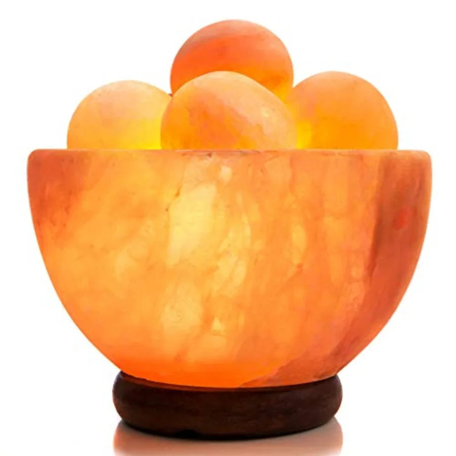 Himalayan Salt Lamp with 6 Himalayan Balls