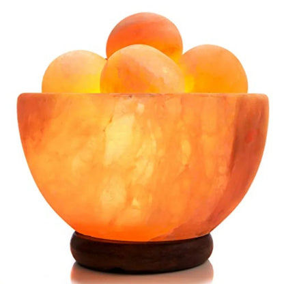 Himalayan Salt Lamp with 6 Himalayan Balls