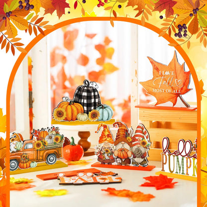 6pc Fall Decor, Thanksgiving Table Decorations Centerpieces