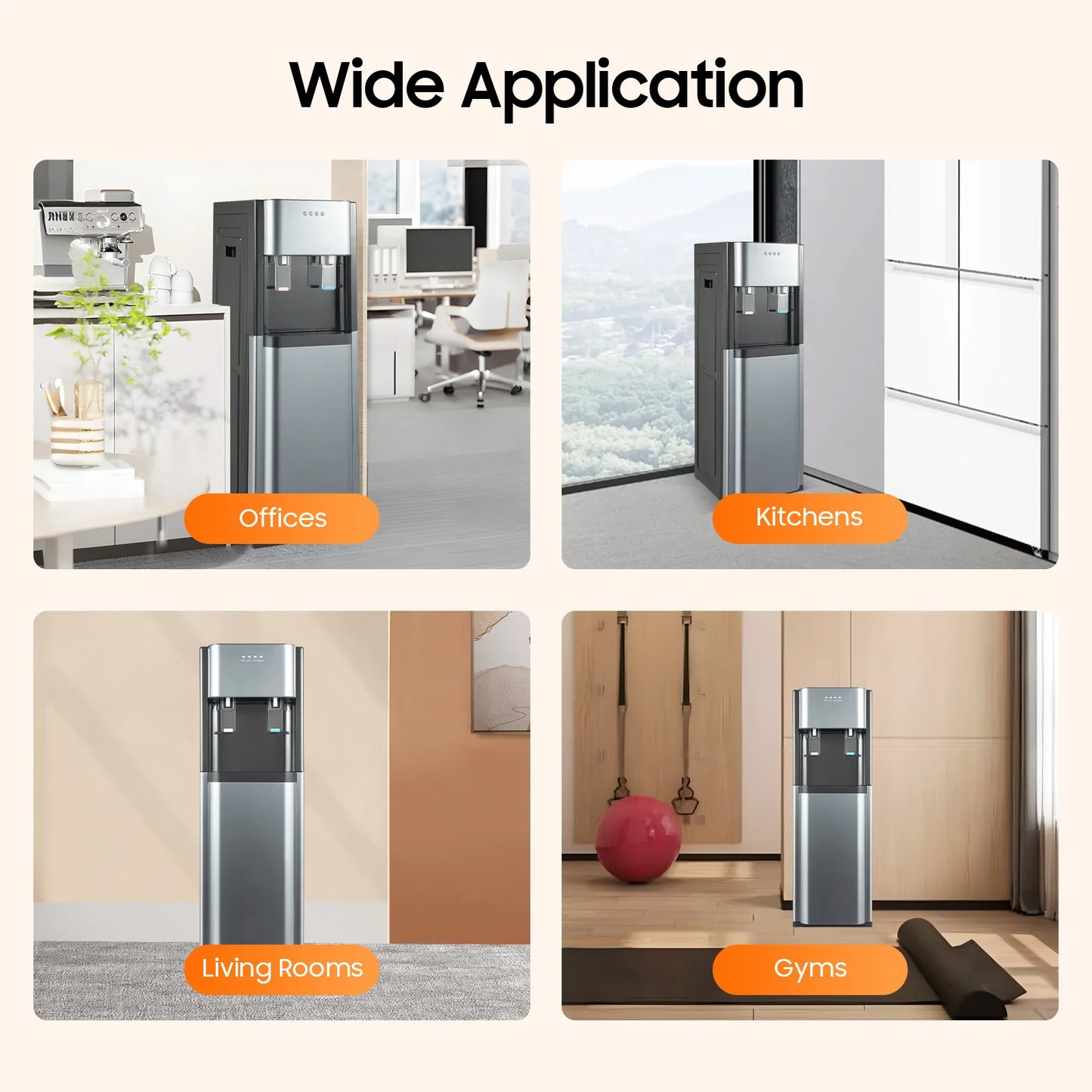 Bottom Loading Water Dispenser w/Heating and Cooling Functions