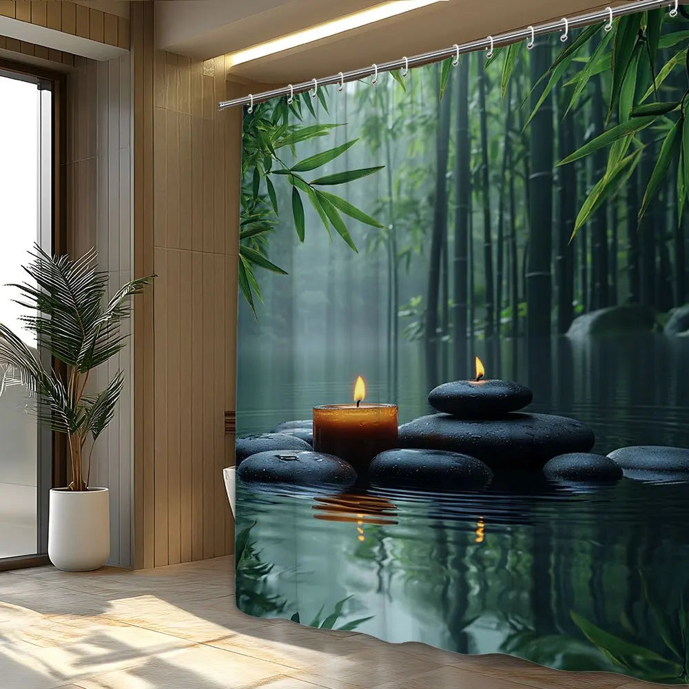 Soothing Bamboo Forest Shower Curtain for a Zen Bathroom