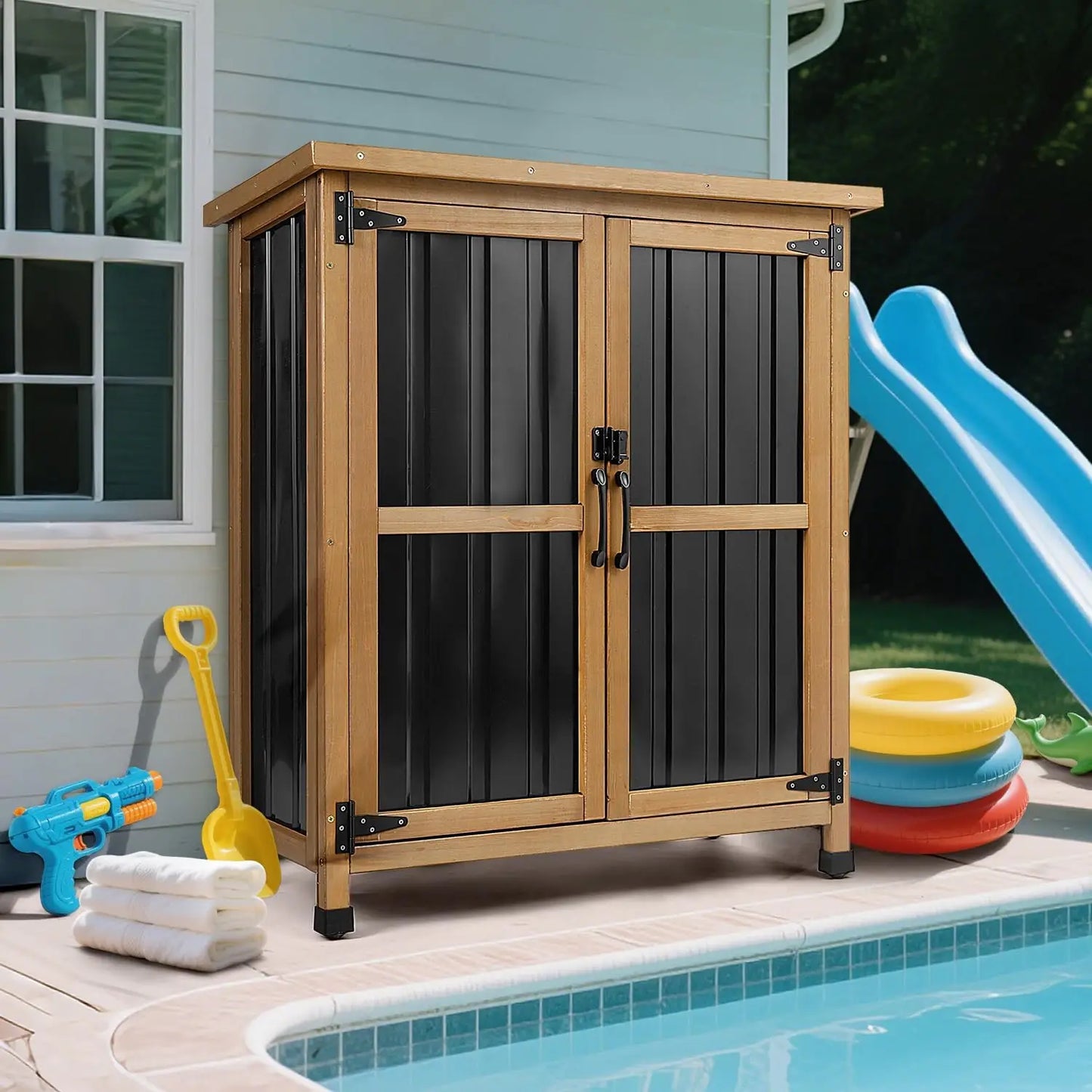 32"x39" Outdoor Storage Shed, Garden Storage Cabinet