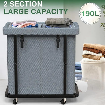 High Grade Laundry Hamper w/Wheels,