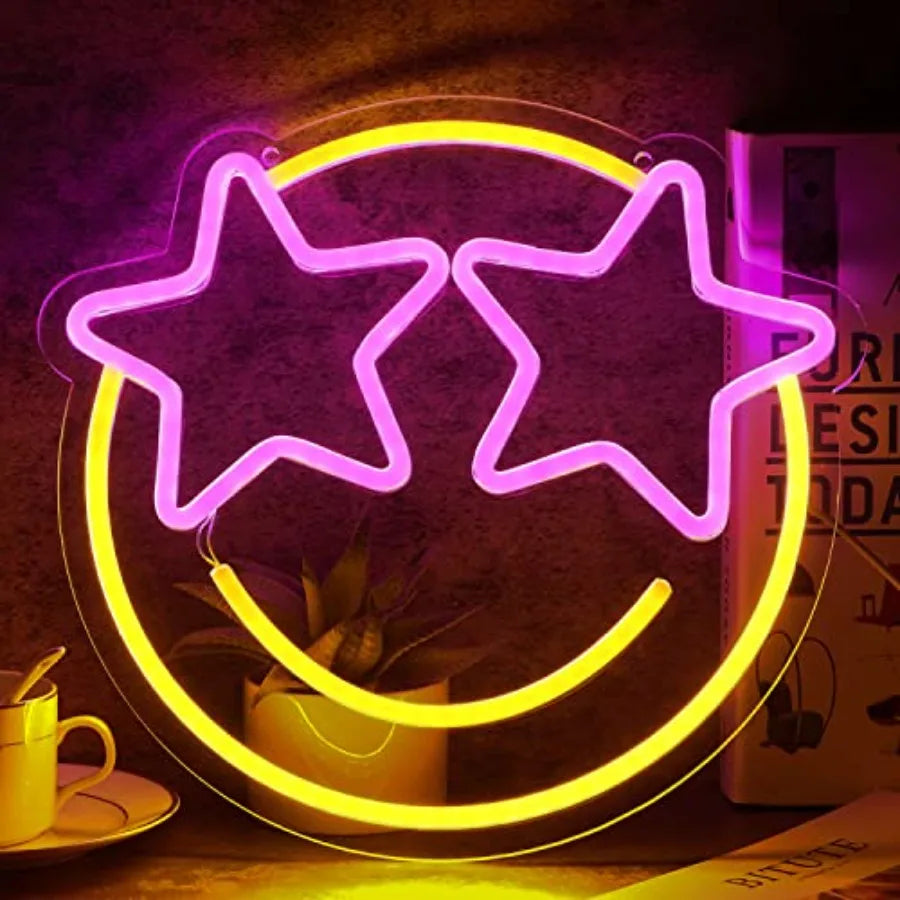 Led Lights Wall Decor: 12.2 * 11.41 in Dimmable y Neon Sign