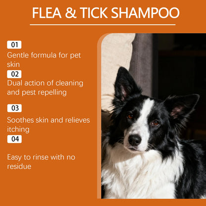 Gentle Anti Flea Tick Dog, Cat Grooming Shampoo