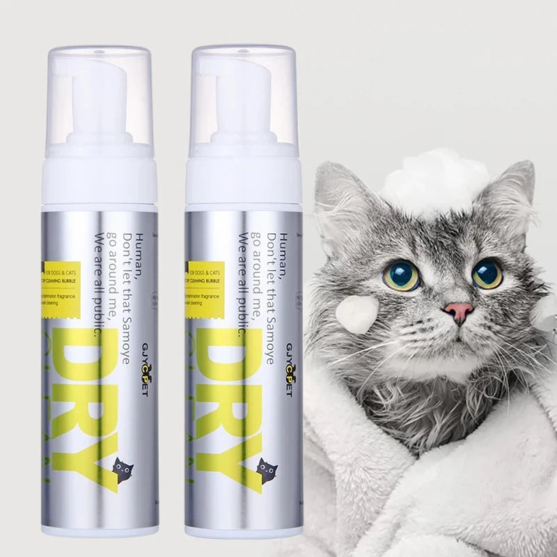 200ML Pet Dry Cleaning Foam Without Rinse Dog Cat Puppy Shower Gel