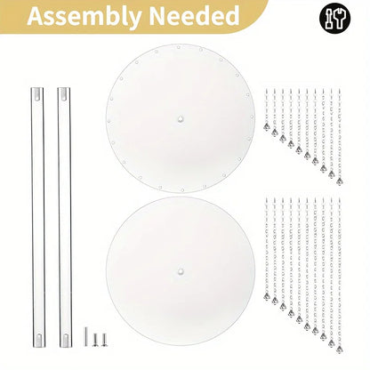 23.6-Inch-Tall Acrylic Vase w/Flowers, Multi-use Decoration