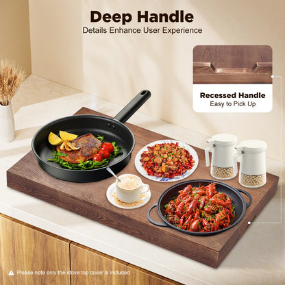 Noodle Board Stove Covers w/Built-In Handles, Durable, Thick