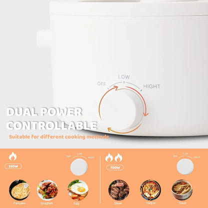 3L Portable Electric Pot w/Ceramic Coating, Multi-Functional