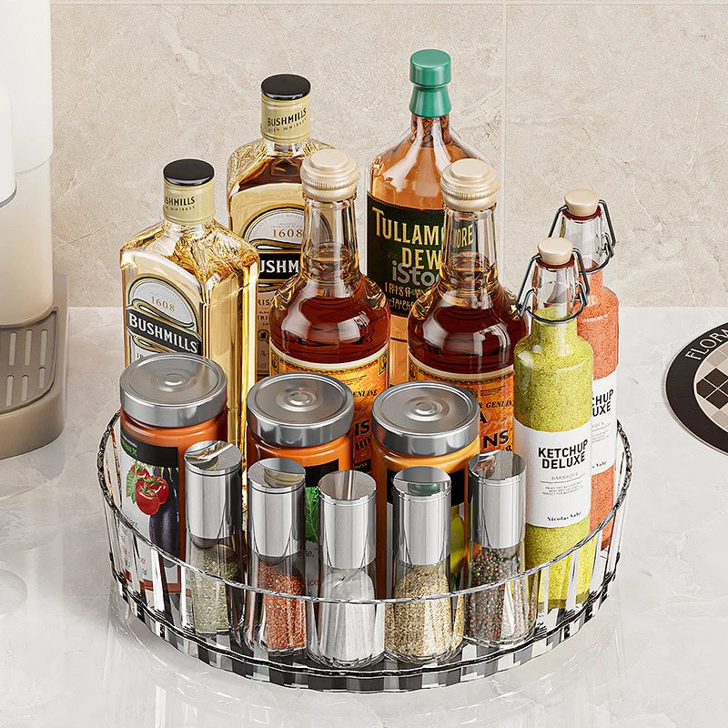 Rotating Spice Rack, Pantry Cabinet Turntable w/Base