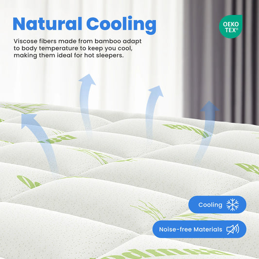 Size Soft Mattress Topper Made from Bamboo, 5 Sizes