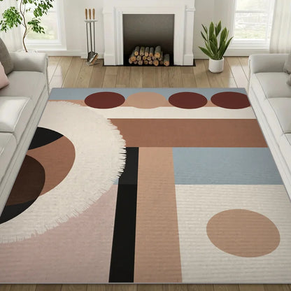 Abstract Geometric Large Area Anti-Slip Floor Mat