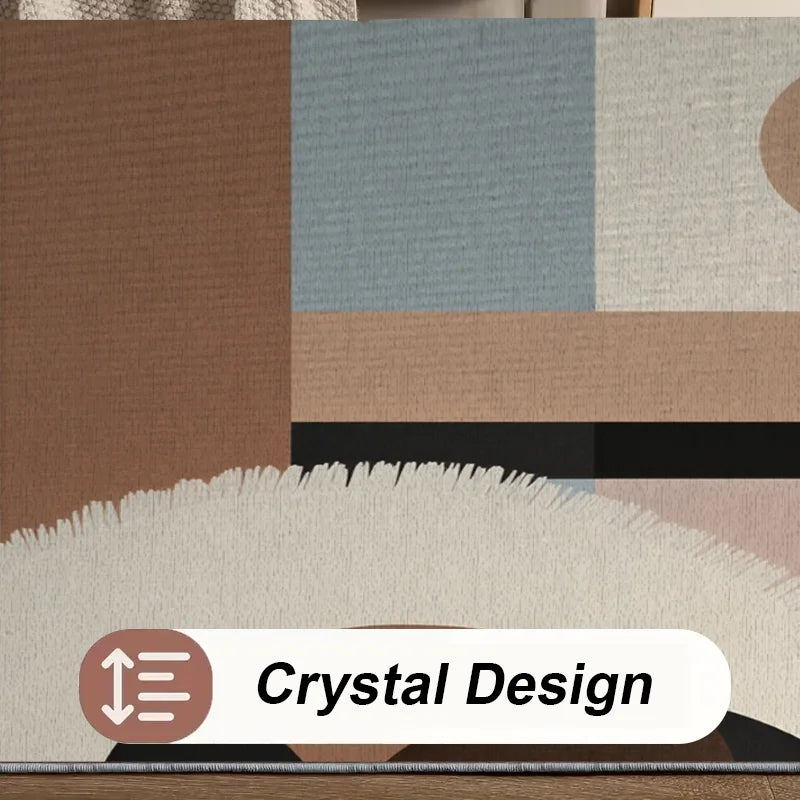 Abstract Geometric Large Area Anti-Slip Floor Mat