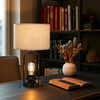 Retro 3-Color Adjustable, Dual USB Port, with Bulb
