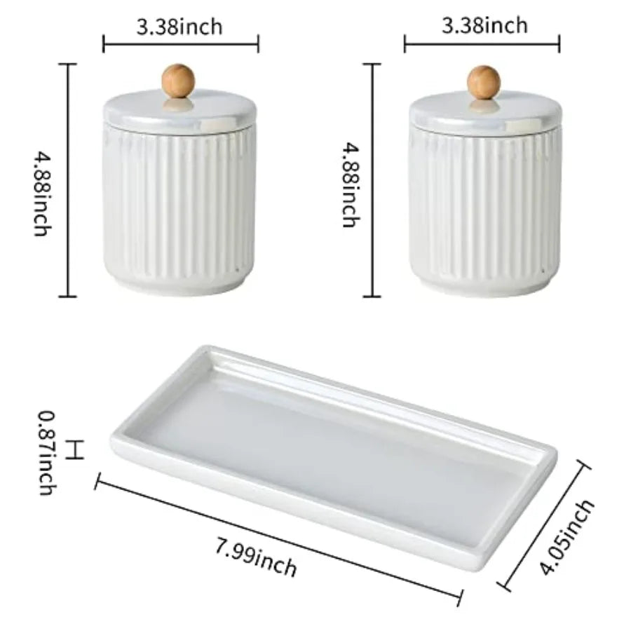 Ceramic Bathroom Canister Set