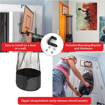 Basketball Hamper, Laundry Basket Over the Door Room Decor