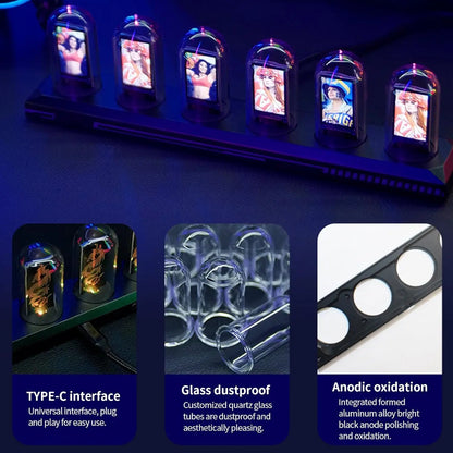 Night Light, Digital Clock, Nixie Tube Kit Simulation