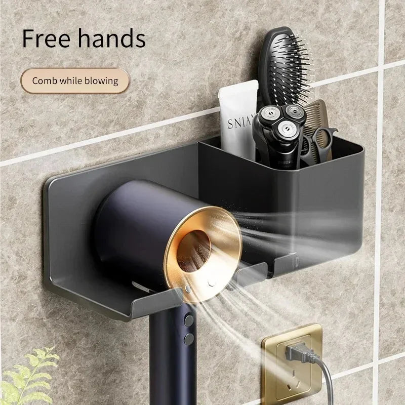 Wall Mount Hair Dryer Organizer, Holder, Suction Cup