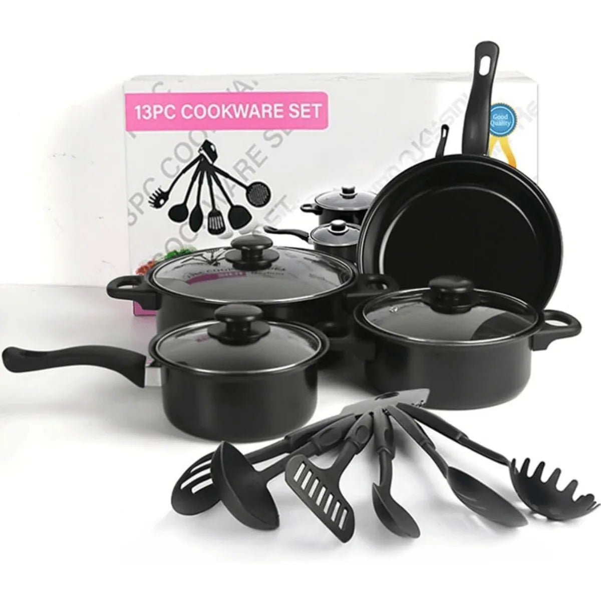 13pc Non-Stick Pots and Pans Kitchen Cookware Set