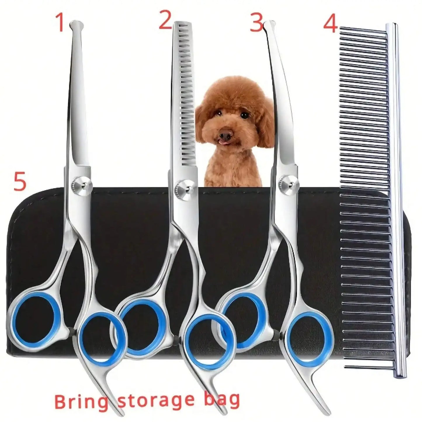 5pc Professional Pet Beauty Scissors Set