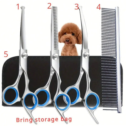 5pc Professional Pet Beauty Scissors Set