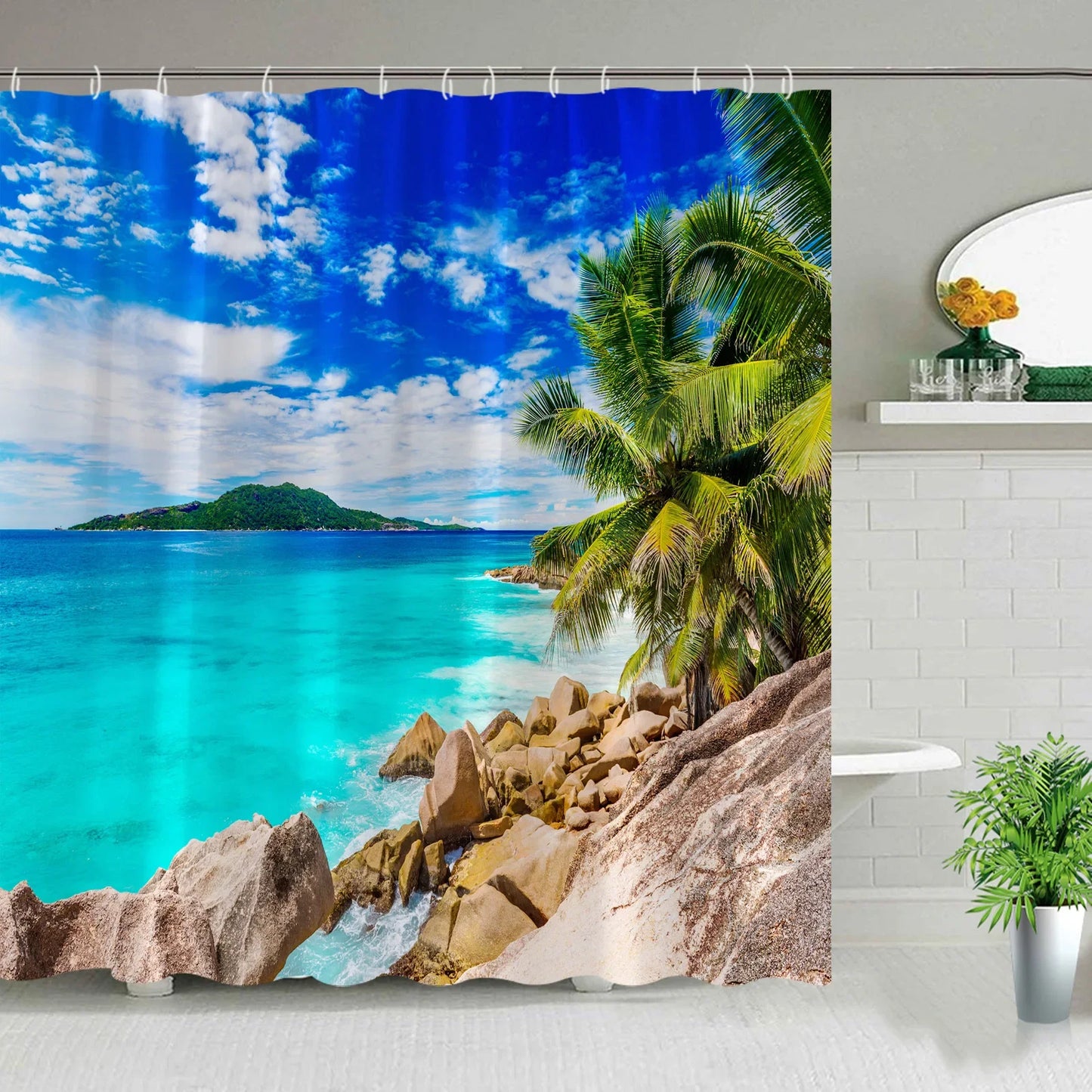 Hawaii Landscape Outdoor Shower Curtain I