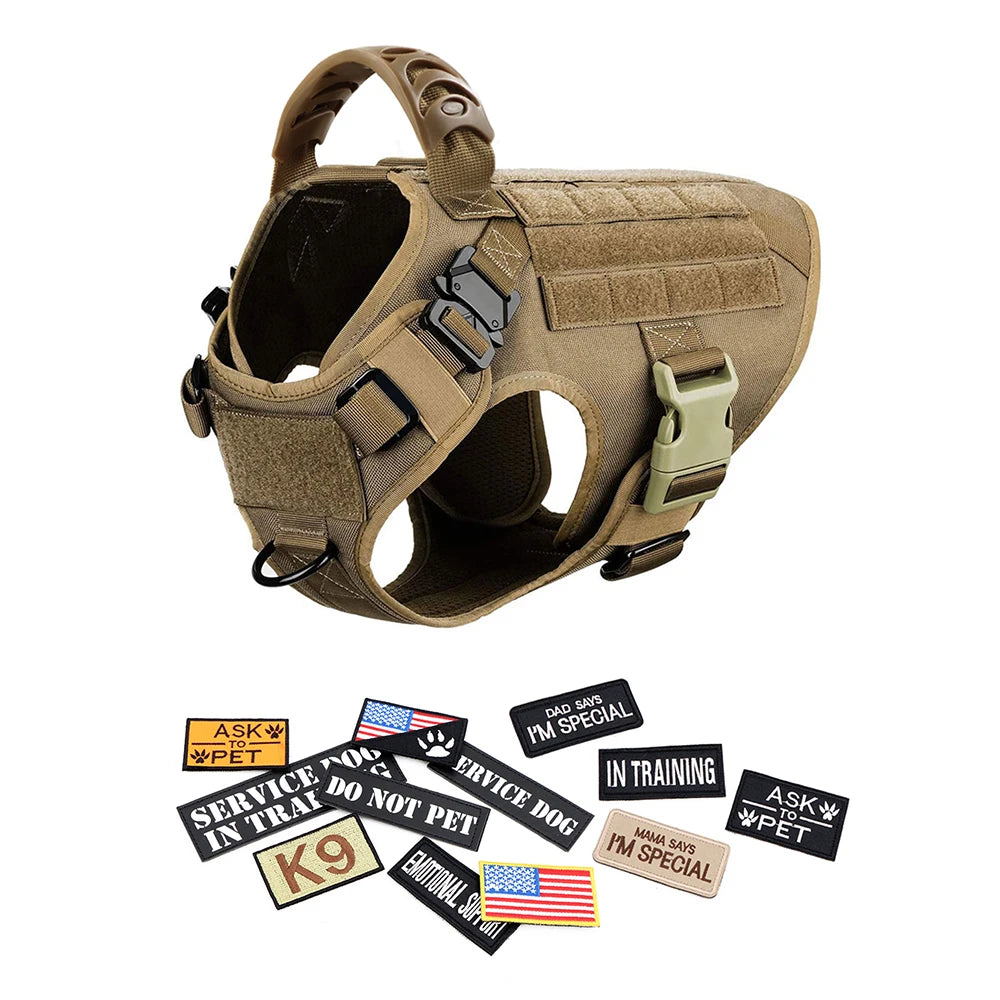 Training Vests, Tactical Dogs Harnesses w/Accessories
