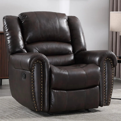 Classic and Traditional Manual Recliner Chair, Leather