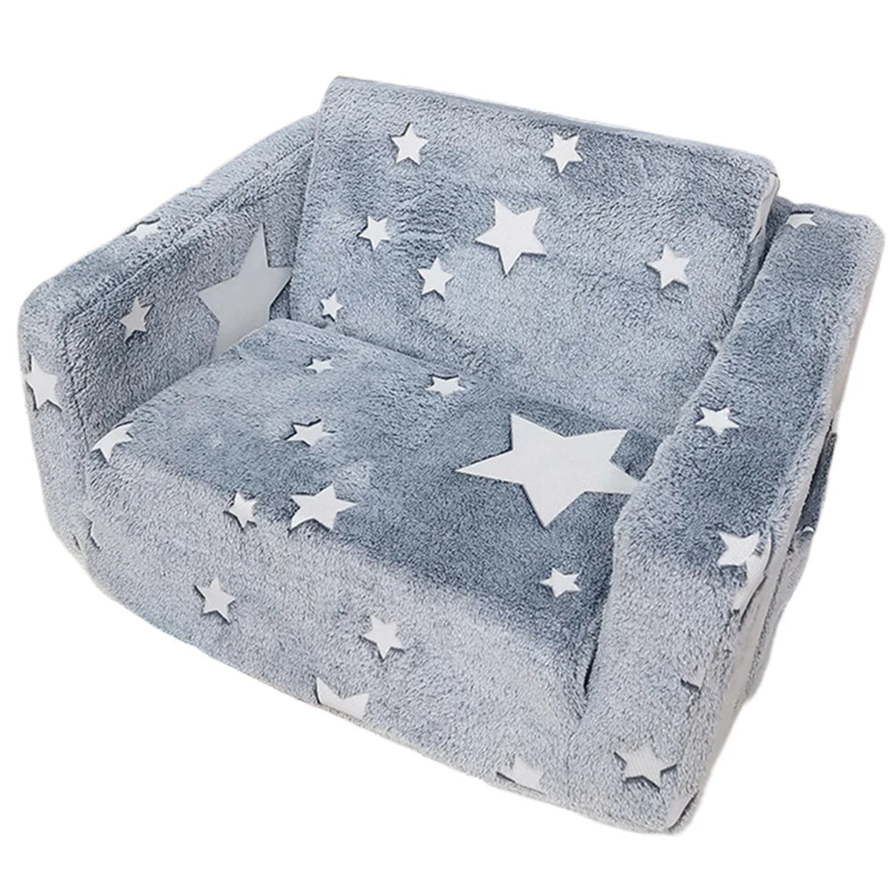 2 in 1 Kids Sofa, Comfy Toddler Chair