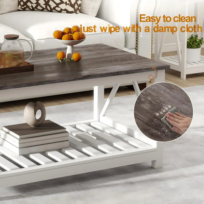 Modern Farmhouse Rectangular Coffee Table