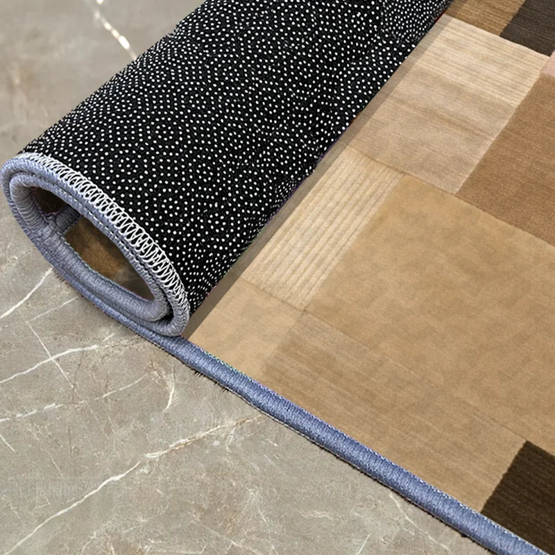 Nordic Minimalist Geometric Color Block Living Room Carpet