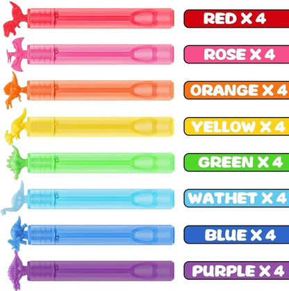 32 Pack Dinosaur Bubble Wands For Outdoor Activities