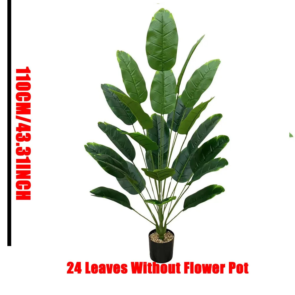 1pc 12-18-24 Leaves, Fake Banana Plants, Real Touch