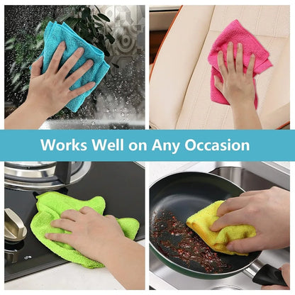 12 Pack Microfiber Cleaning Cloth 210GSM Ultra Soft High-Density Towels