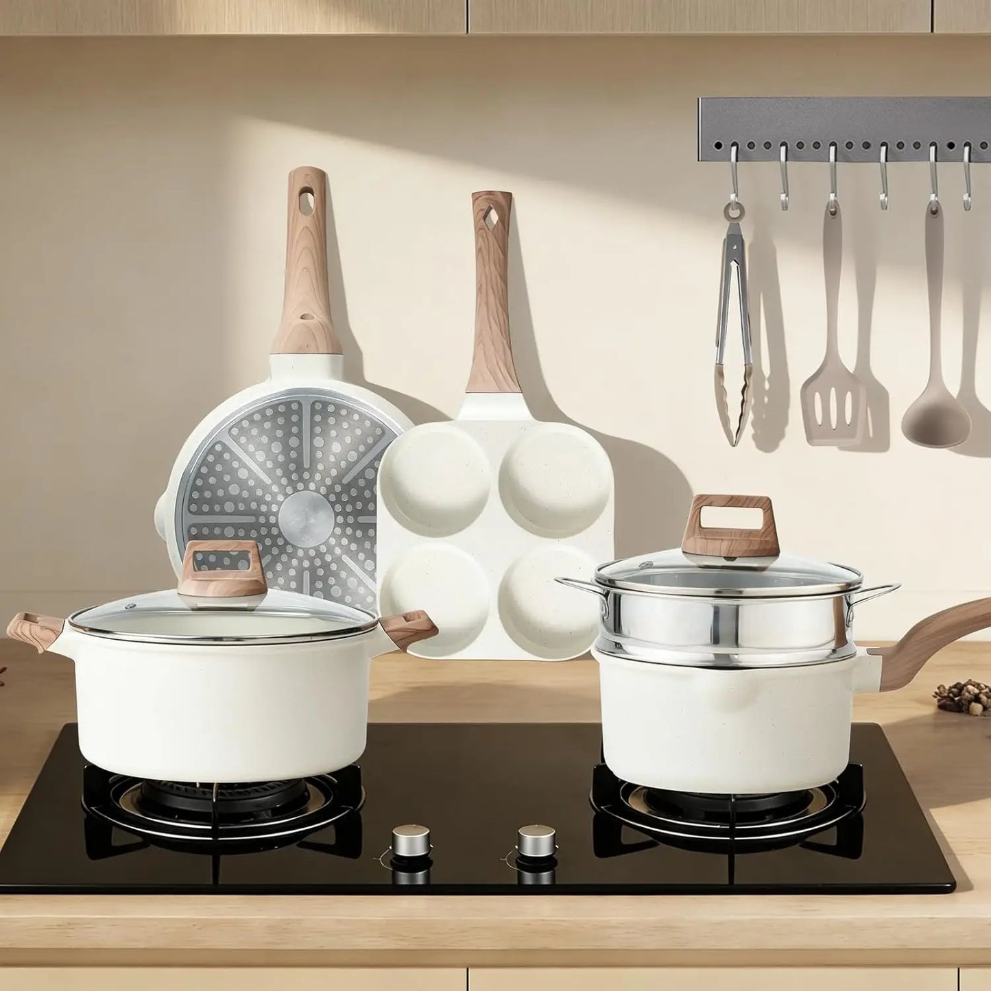 25pc Induction Kitchen Cookware, Pots, Pans, Non-Stick,