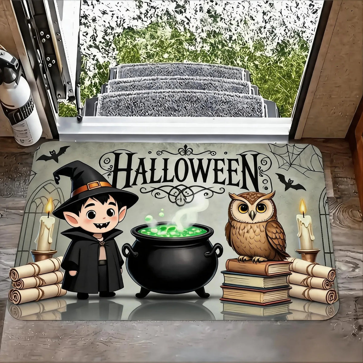 MULTIPLE OPTIONS for Halloween Pumpkin Designer Welcome Floor Mats