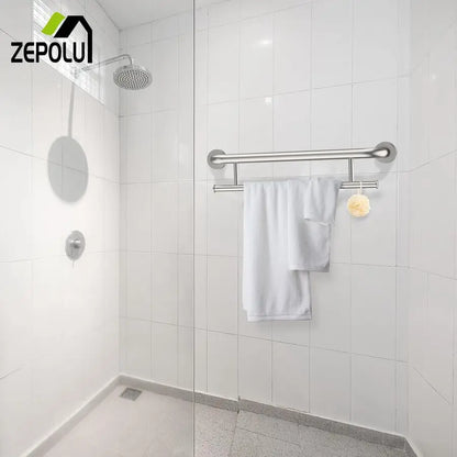 Stainless Safety Bar, Towel Holder, Nickel, 24 Inch 1.25 Diameter
