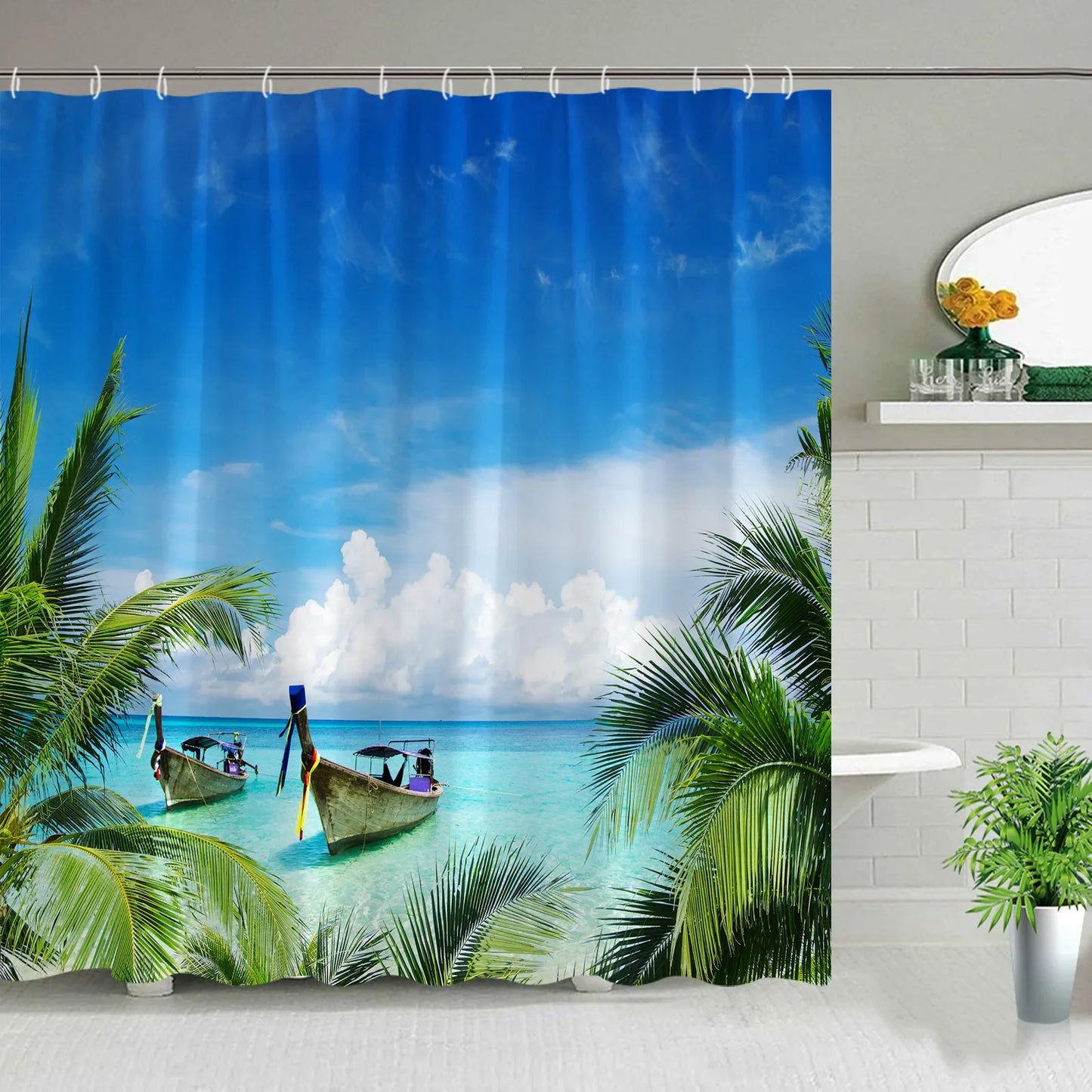 Hawaii Landscape Outdoor Shower Curtain I