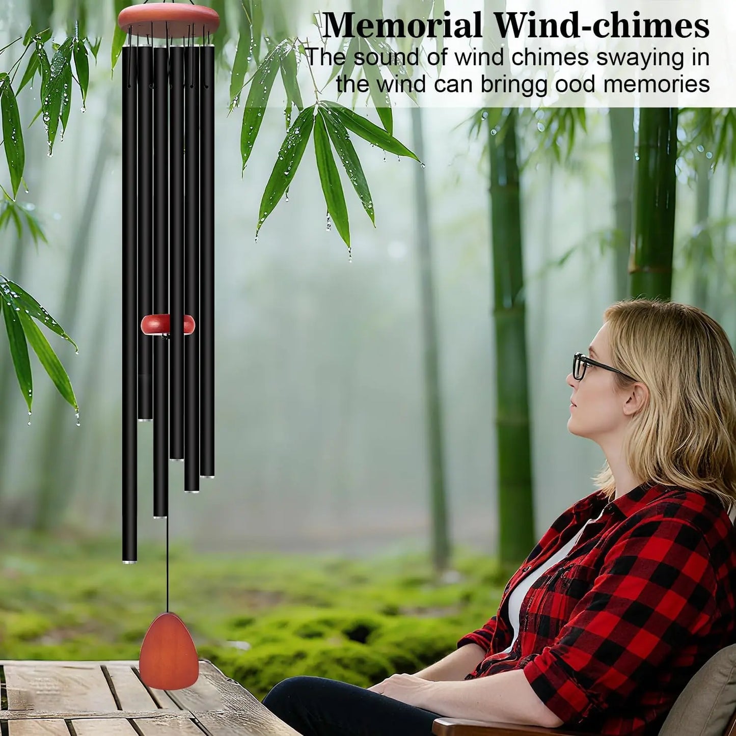 56" Deep Soothing Melodic Tone Outdoor Wind Chime