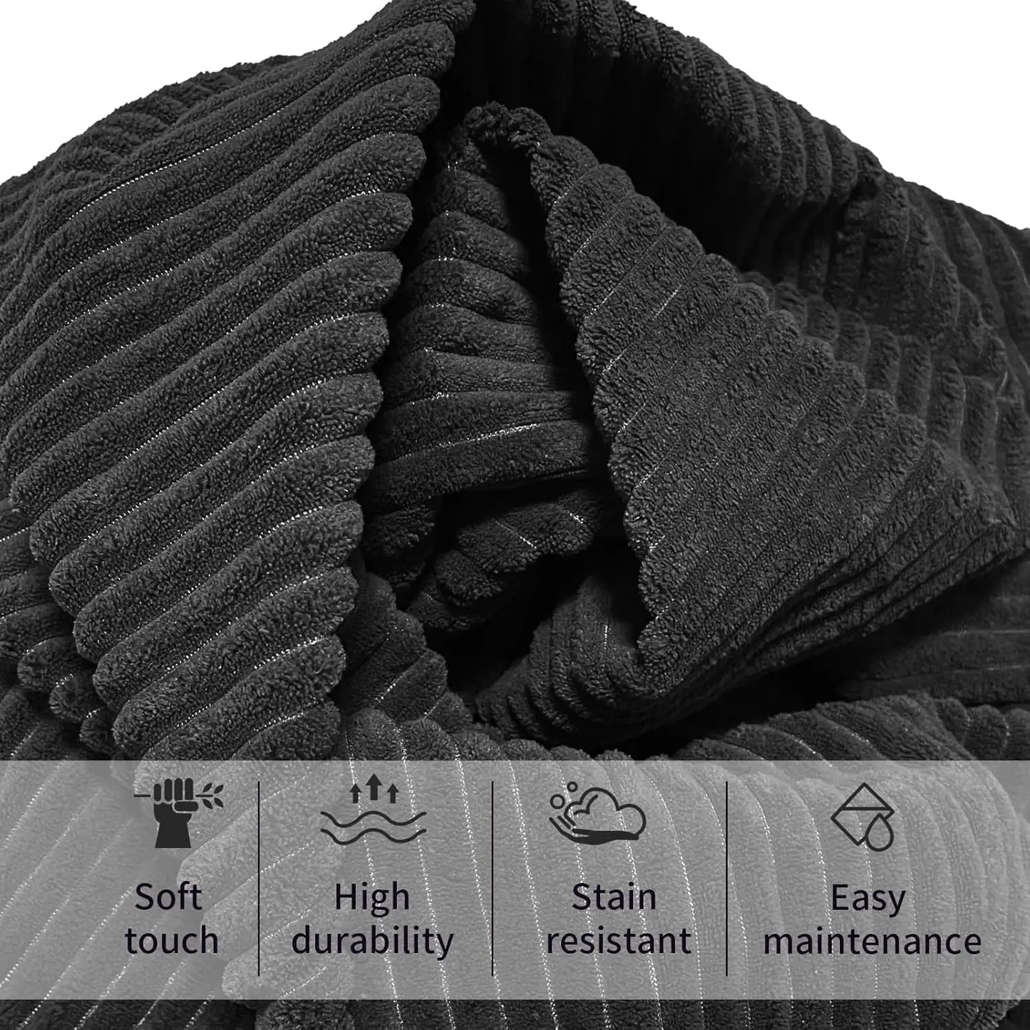 3ft Memory Foam Bean Bag Sofa w/Removable Cover