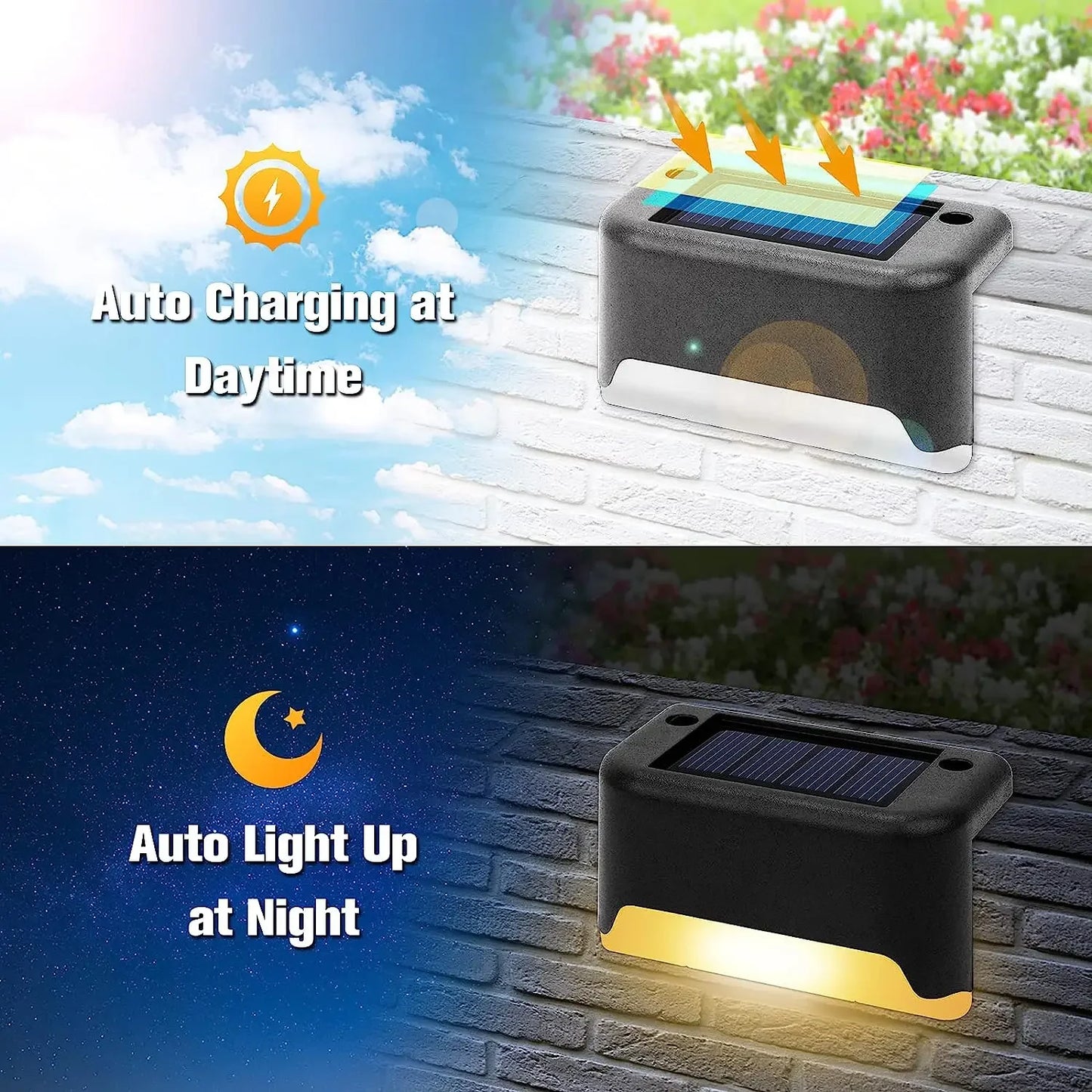 16 Waterproof LED Outdoor Solar Deck Lights