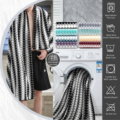 8pc Oversized Bathroom Towel Set, 2 Hand Towels, 4 Washcloths