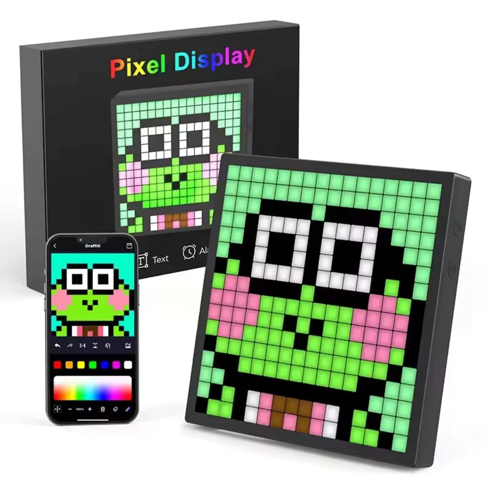 16"x16" Creative Pixel LED Pixel Display Night Light, Matrix Bluetooth Smart
