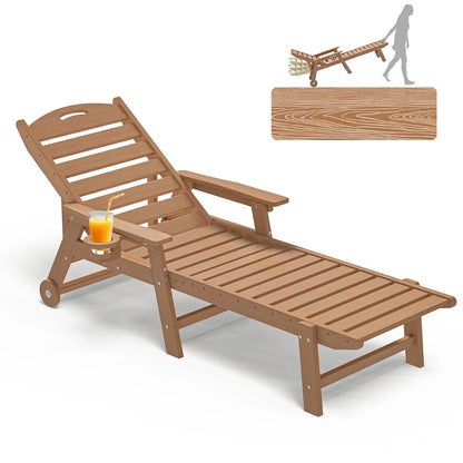 5 Positions Oversized Patio Lounge Chair